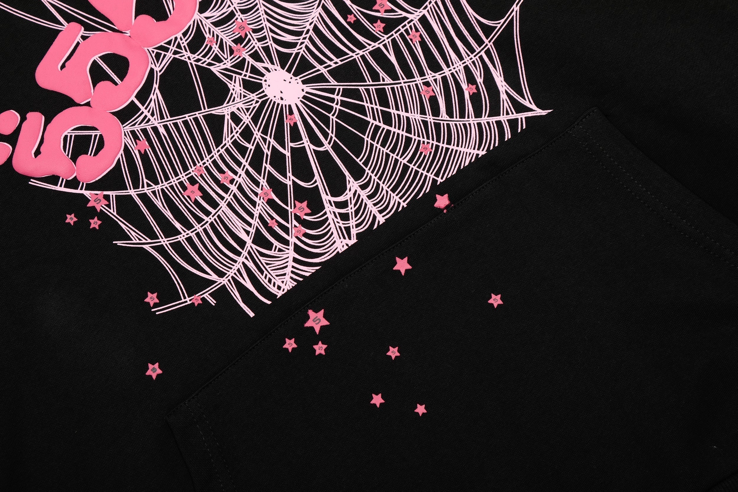 Sp5der 555 Pink Spider Graphic Pullover Hoodie