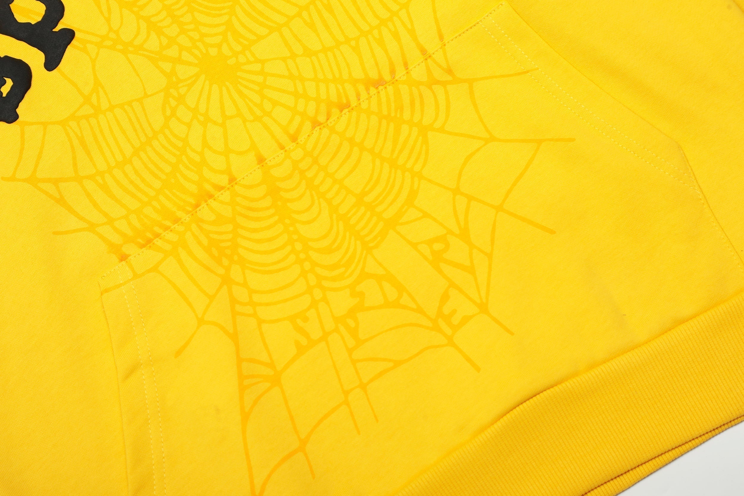 Sp5der Classic Logo Yellow Pullover Hoodie