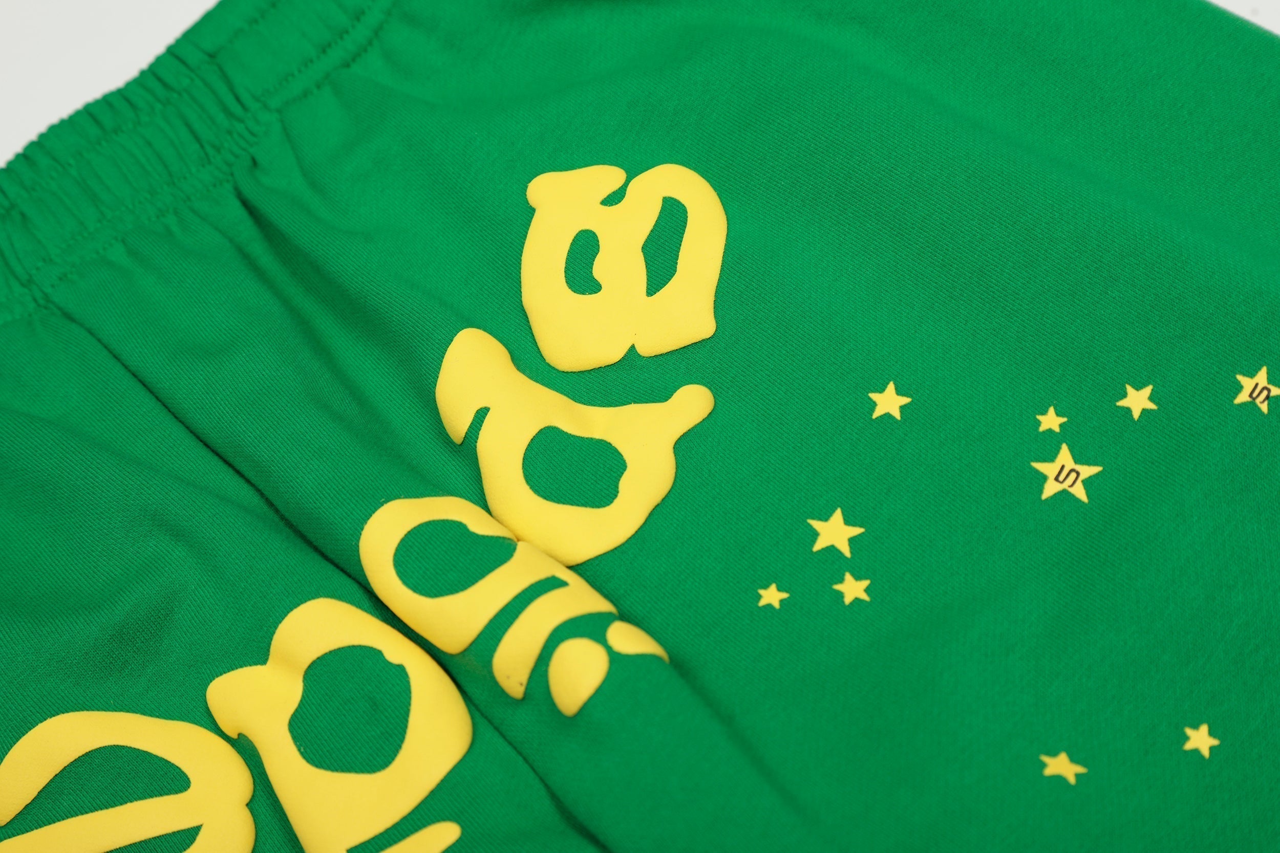 Sp5der Gold Spider‑Web Green Pullover Hoodie