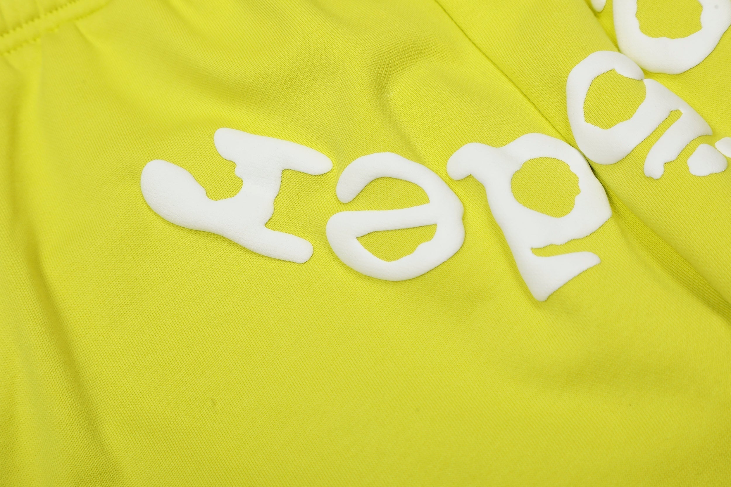 Sp5der Gradient Spider‑Web Yellow Pullover Hoodie