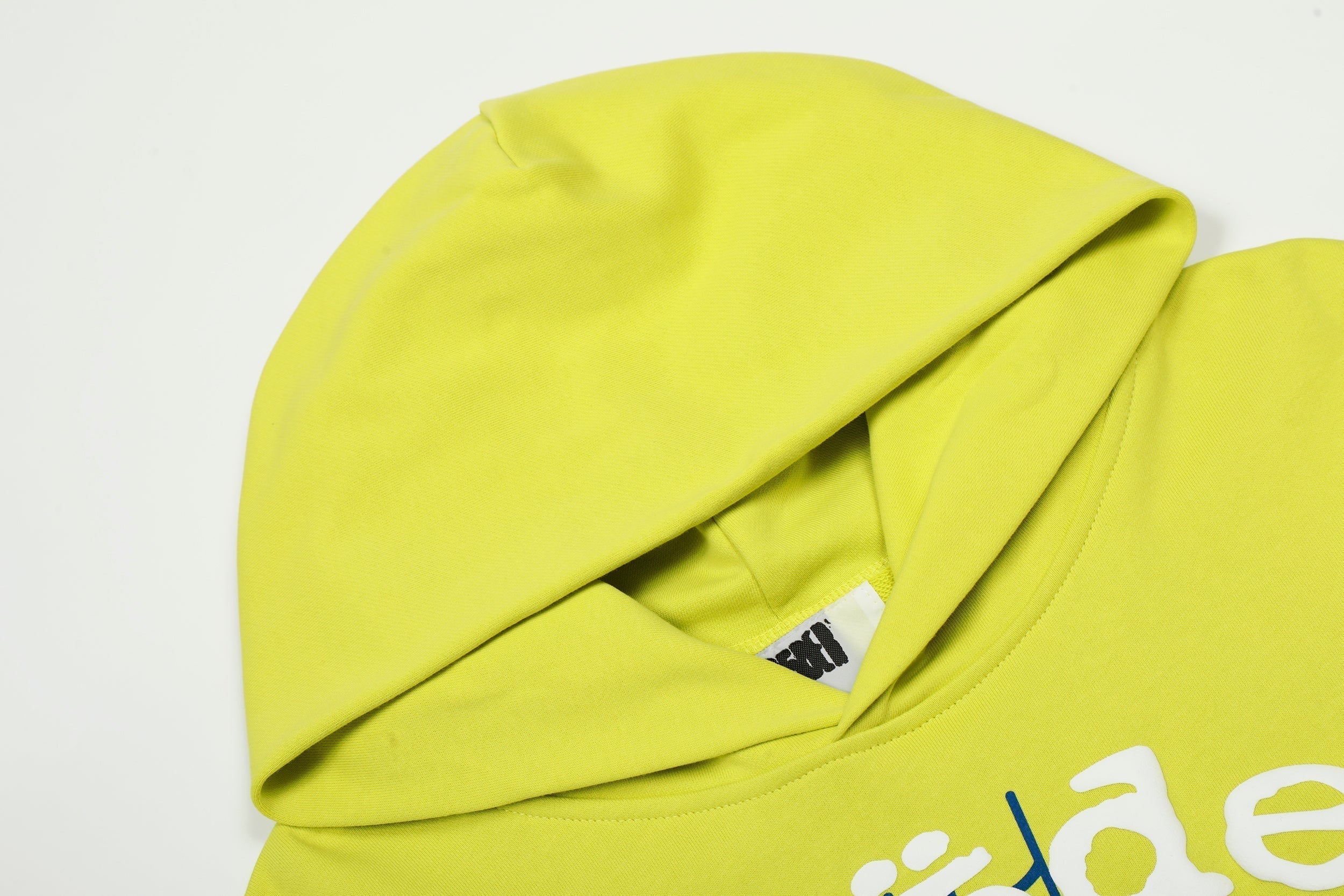 Sp5der Gradient Spider‑Web Yellow Pullover Hoodie