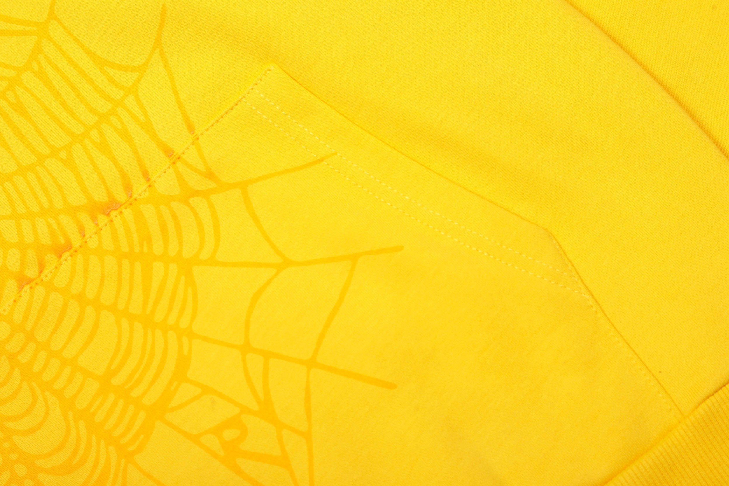 Sp5der Classic Logo Yellow Pullover Hoodie