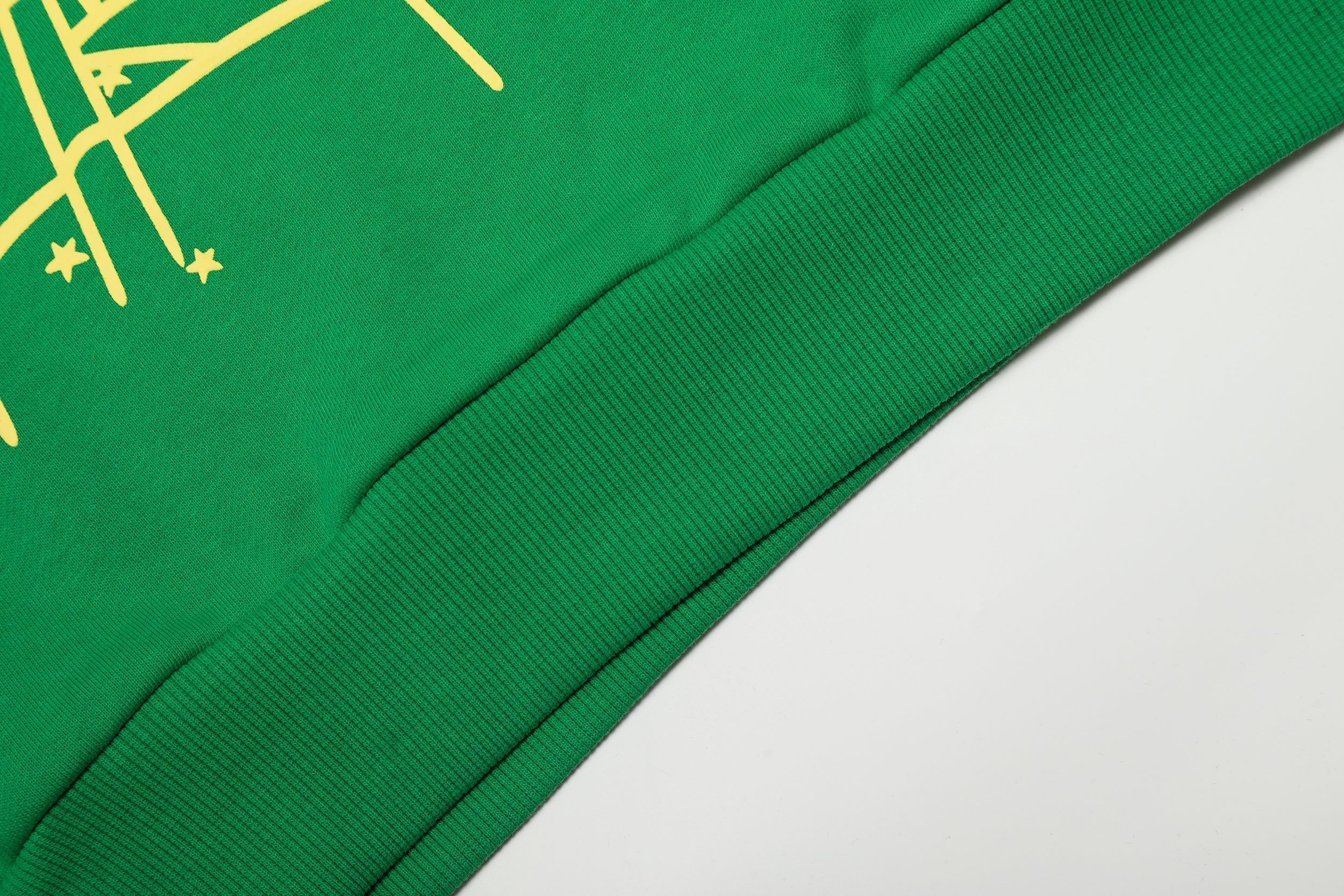 Sp5der Gold Spider‑Web Green Pullover Hoodie
