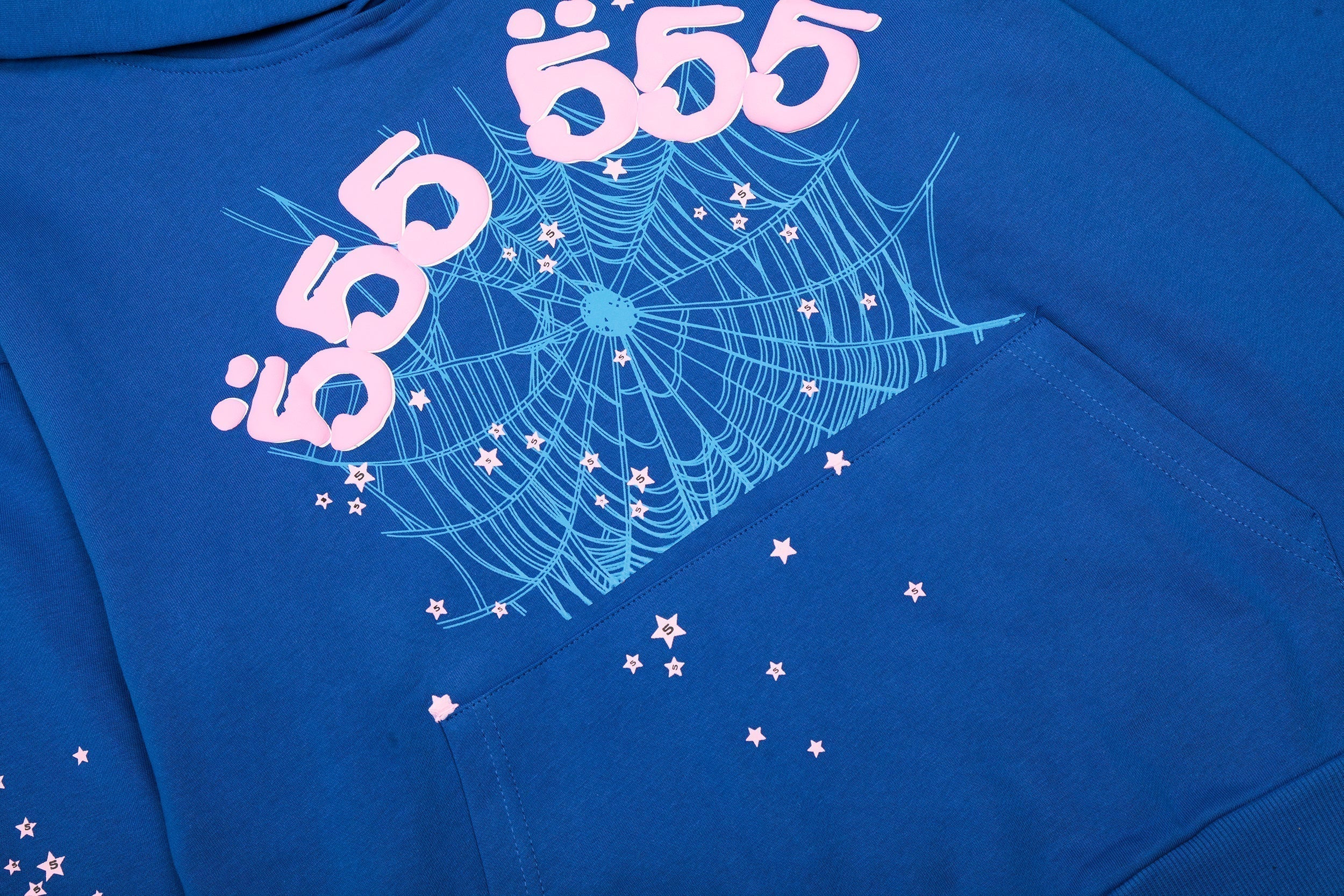 Sp5der 555 Pink Spider Graphic Pullover Hoodie