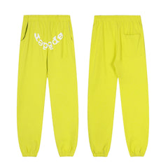 Sp5der Gradient Spider‑Web Yellow Pullover Hoodie