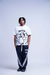 MIXED EMOTION Side Stripe Graphic Street Pants
