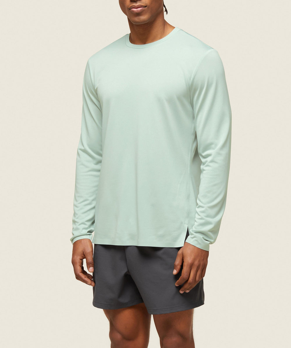 Gymshark everywear Tech Long Sleeve Tee - Cool Turquoise
