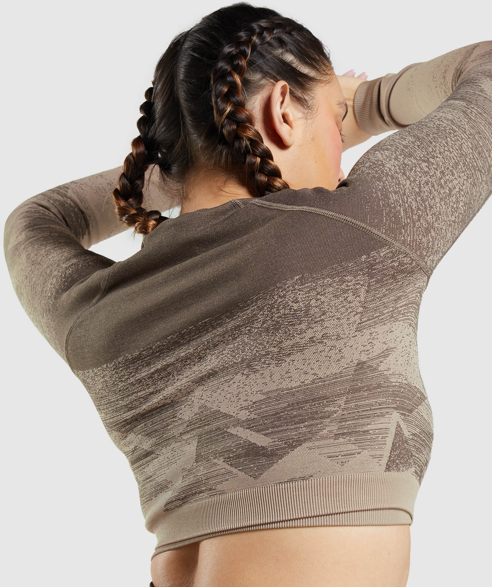 Gymshark Adapt Ombre Crop Top - Triangle | Penny Brown Print