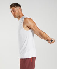 Gymshark Apex Seamless Tank - White/Light Grey