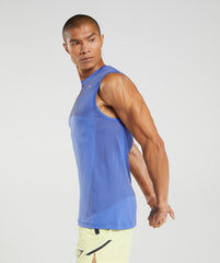 Gymshark Apex Seamless Tank - Court Blue/Onyx Grey