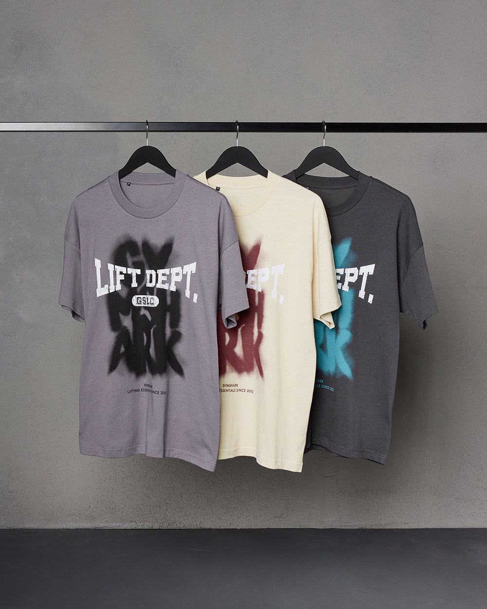Gymshark Lifting Dept Graffiti T-Shirt - Asphalt Grey