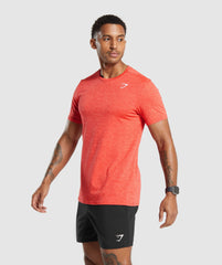 Gymshark Arrival Marl T-Shirt - Pow Red/Wannabe Orange Marl
