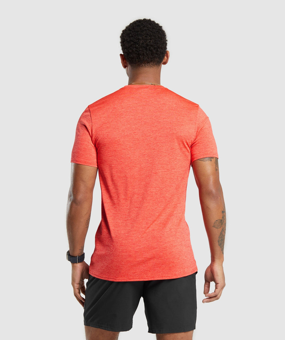 Gymshark Arrival Marl T-Shirt - Pow Red/Wannabe Orange Marl