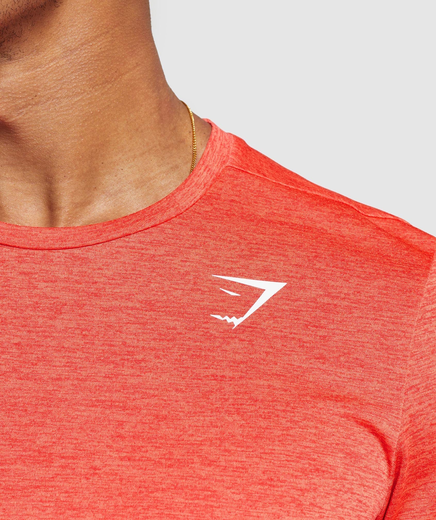 Gymshark Arrival Marl T-Shirt - Pow Red/Wannabe Orange Marl