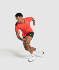 Gymshark Arrival Marl T-Shirt - Pow Red/Wannabe Orange Marl
