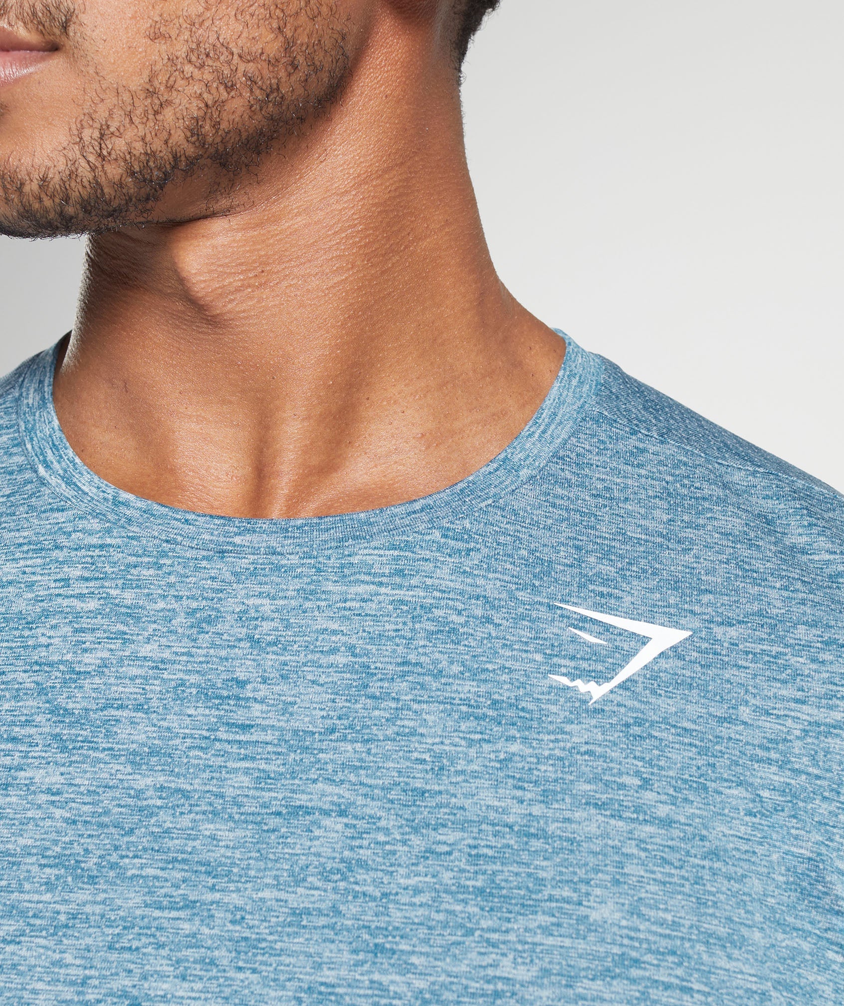 Gymshark Arrival Marl T-Shirt - Utility Blue/Fresh Blue Marl