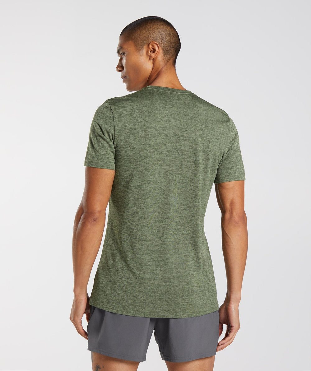 Gymshark Arrival Marl T-Shirt - Core Olive/Kalamata Olive Marl