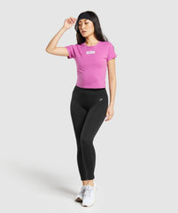 Gymshark Block Crop Top - Shelly Pink