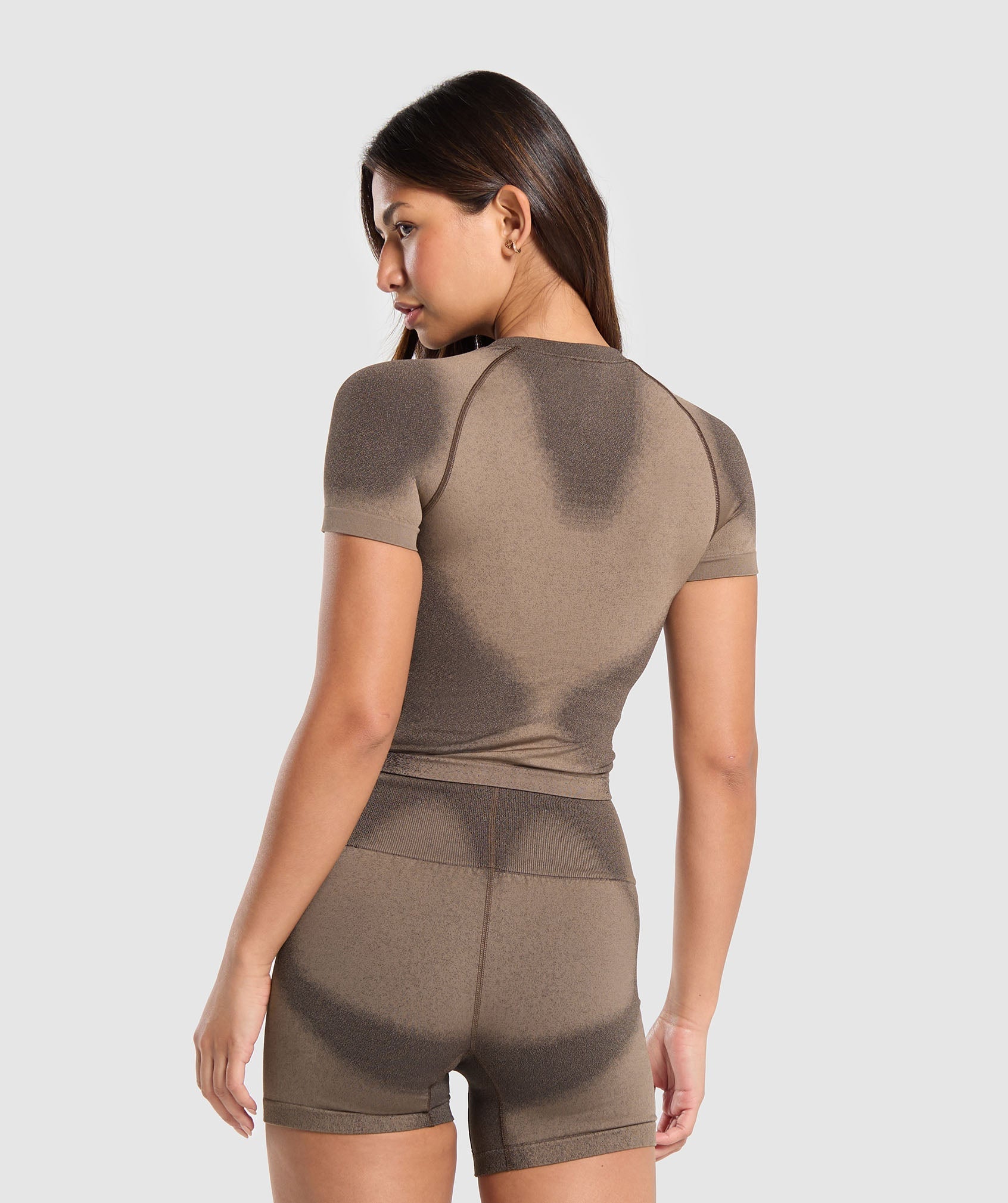 Gymshark Blur Seamless T-Shirt - Archive Brown/Soul Brown