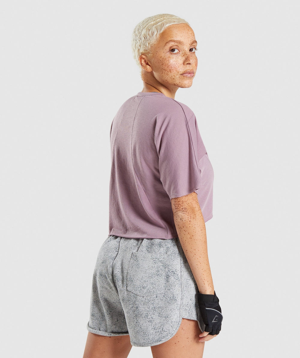 Gymshark Chalk Crop Top - Purple