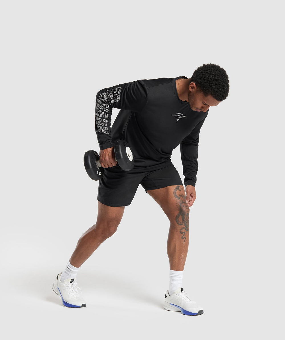 Gymshark Conditioning Goods Long Sleeve T-Shirt - Black