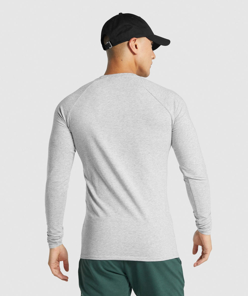Gymshark Critical 2.0 Long Sleeve T-Shirt - Light Grey Marl