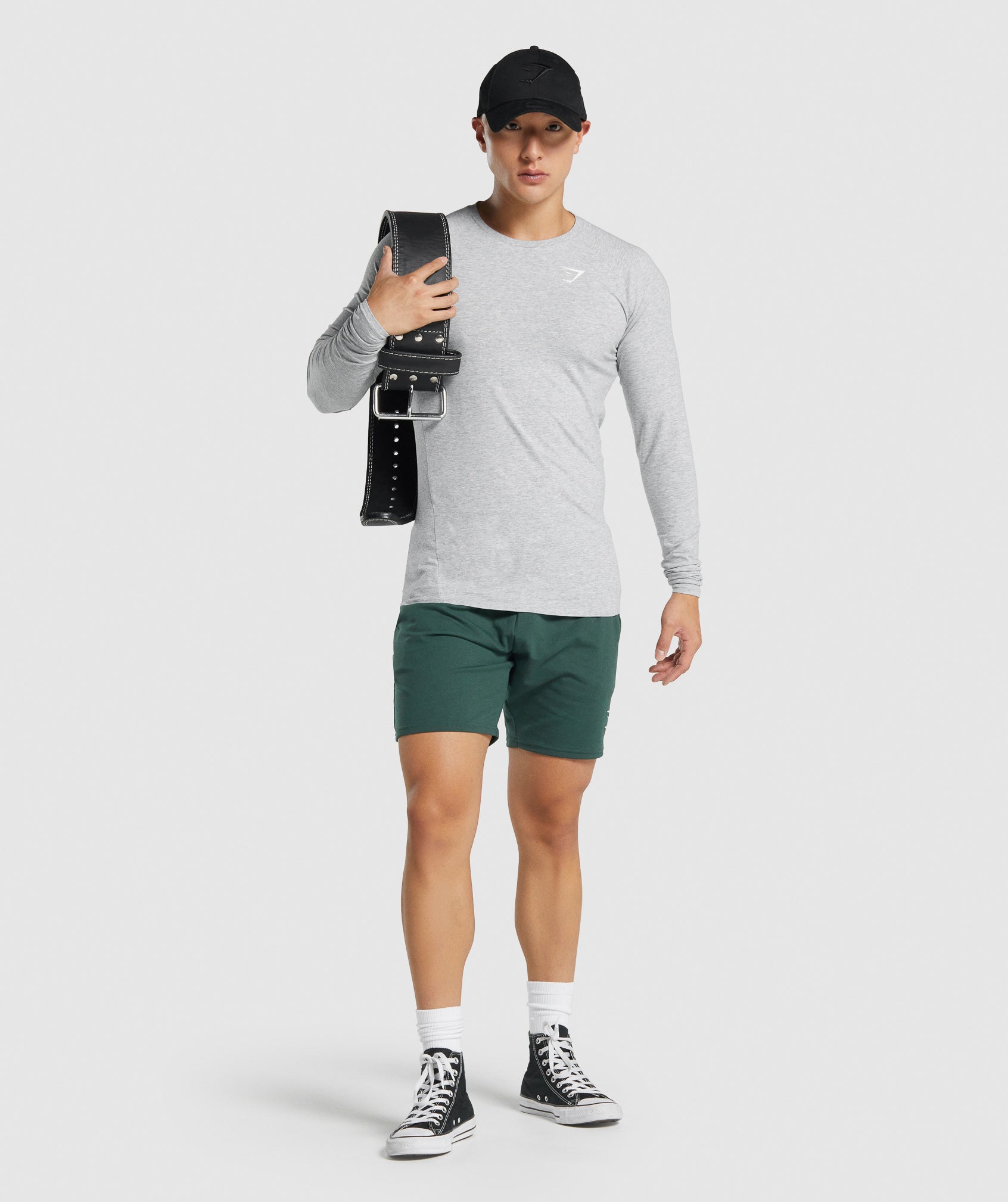 Gymshark Critical 2.0 Long Sleeve T-Shirt - Light Grey Marl