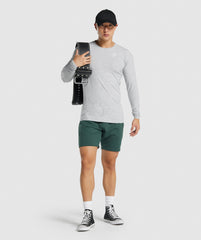 Gymshark Critical 2.0 Long Sleeve T-Shirt - Light Grey Marl