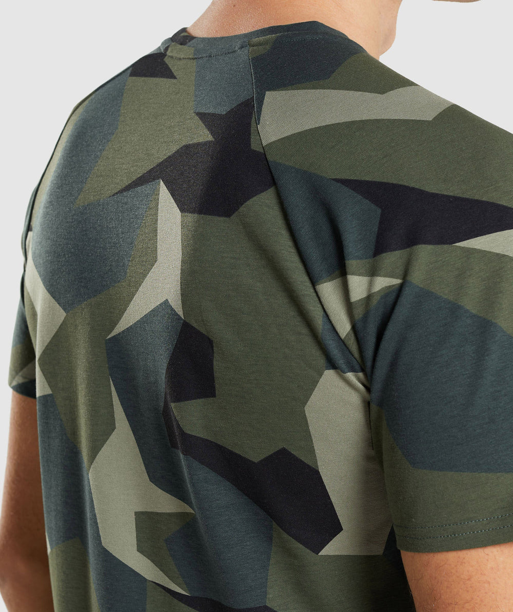 Gymshark Critical T-Shirt - Green Print