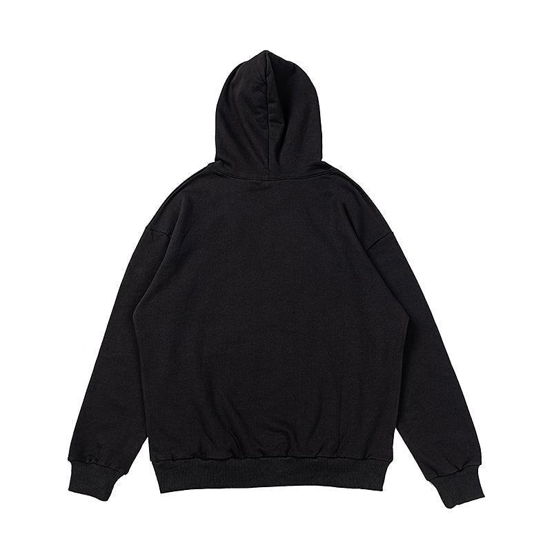 Sp5der Pink Spider‑Web Colorful Splatter Black Pullover Hoodie