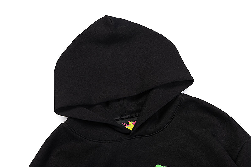 Sp5der 555 Portrait Graphic Black Pullover Hoodie