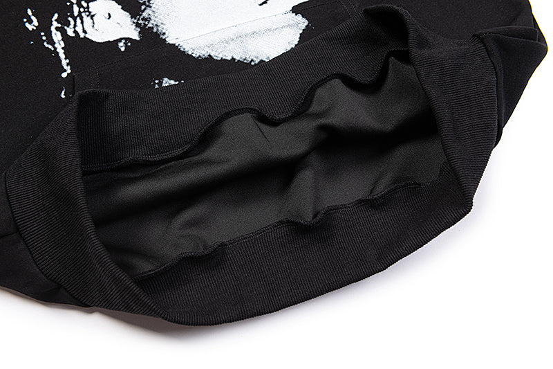 Sp5der 555 Portrait Graphic Black Pullover Hoodie