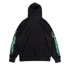 Sp5der 555 Portrait Graphic Black Pullover Hoodie