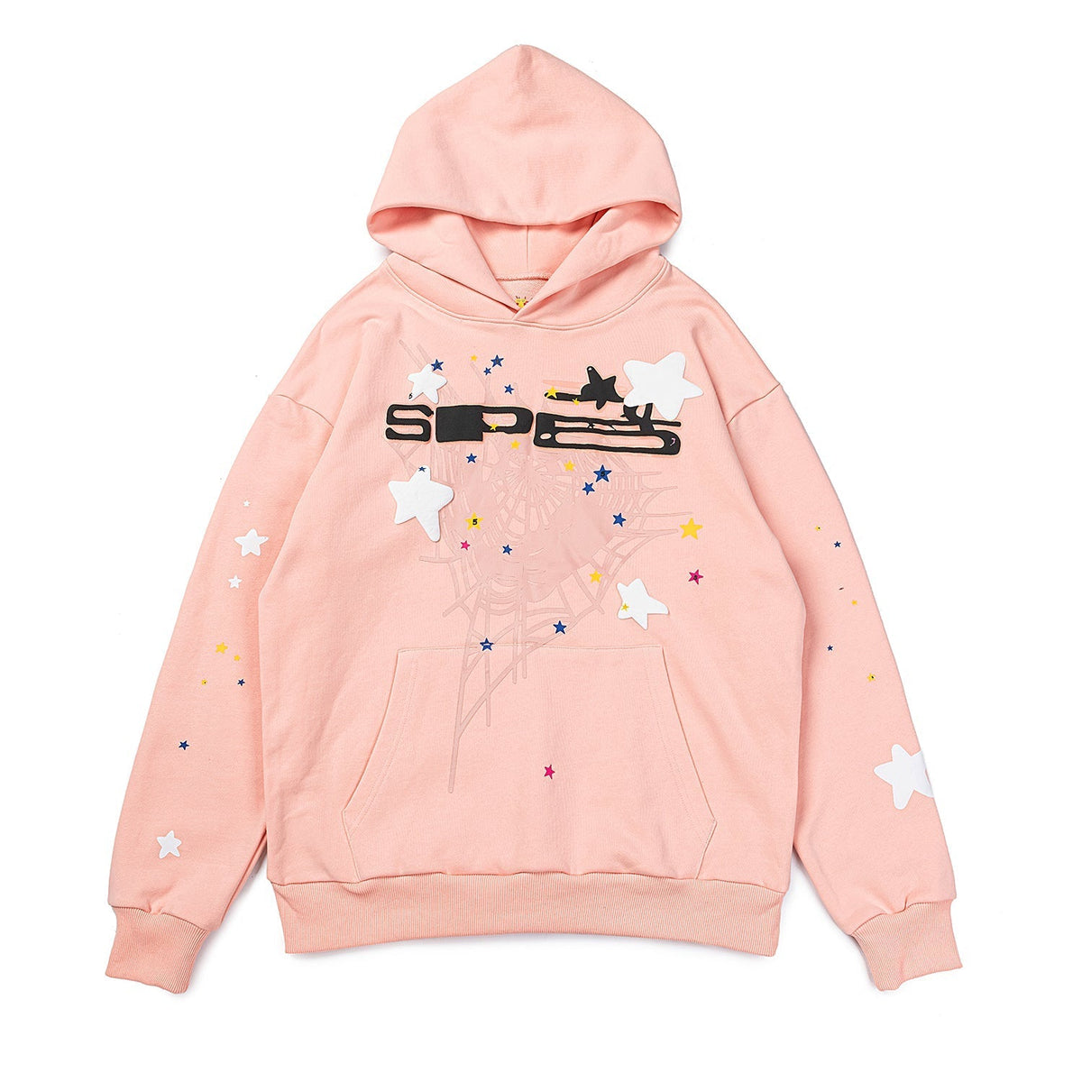 Sp5der Star Splatter 2‑Color Pullover Hoodie