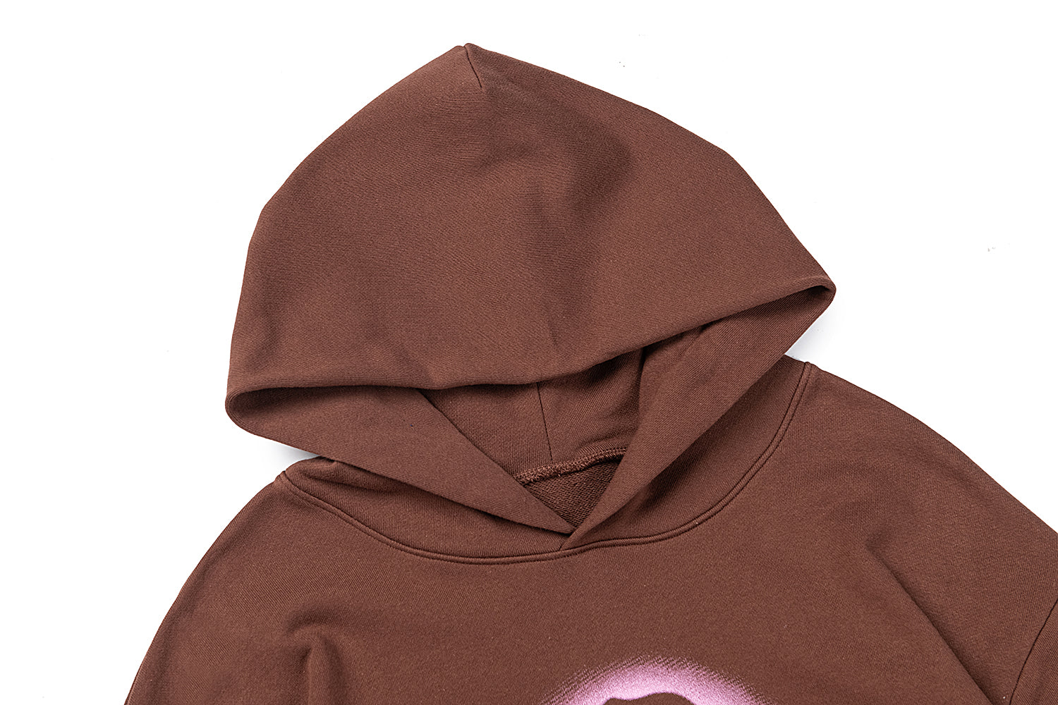 Sp5der Portrait Graphic Brown Pullover Hoodie