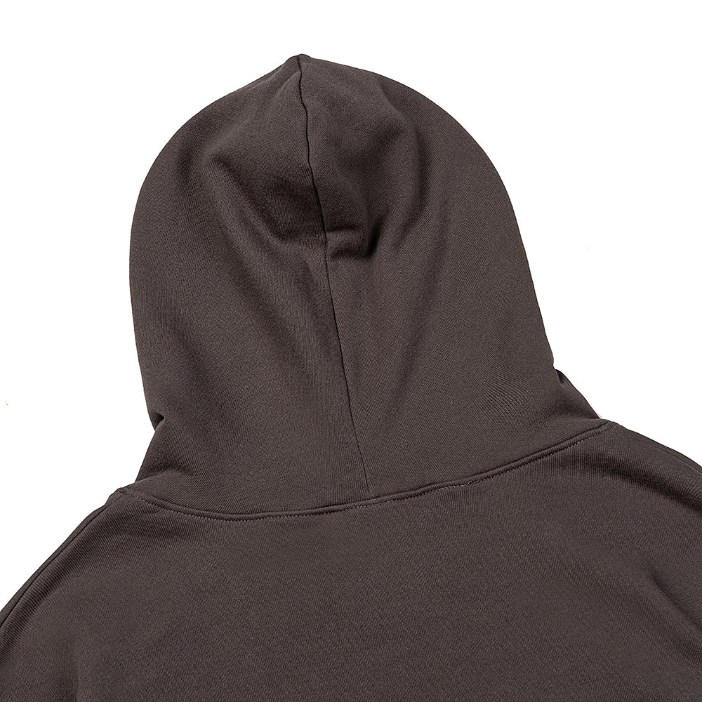 Sp5der Green Logo Splatter Dark Brown Pullover Hoodie
