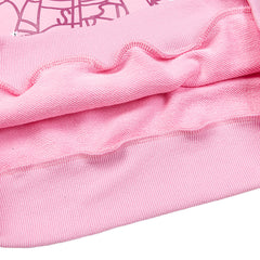 Sp5der Spider‑Web Blue Splatter Pink Pullover Hoodie