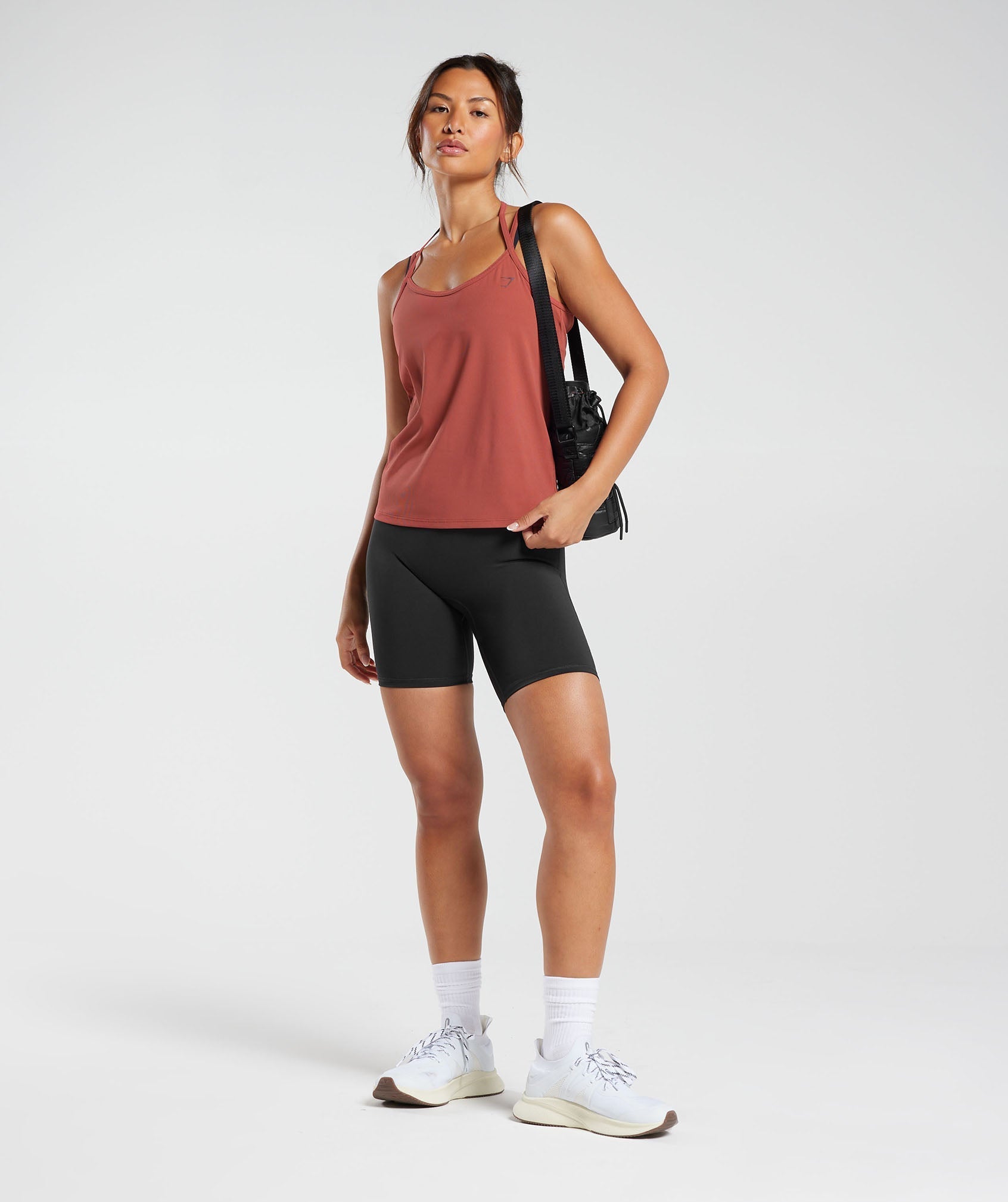 Gymshark Elevate Strappy Tank - Rust Red