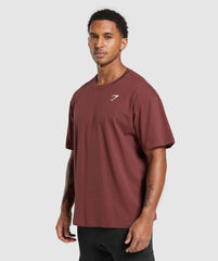 Gymshark Essential Oversized T-Shirt - Burgundy Brown