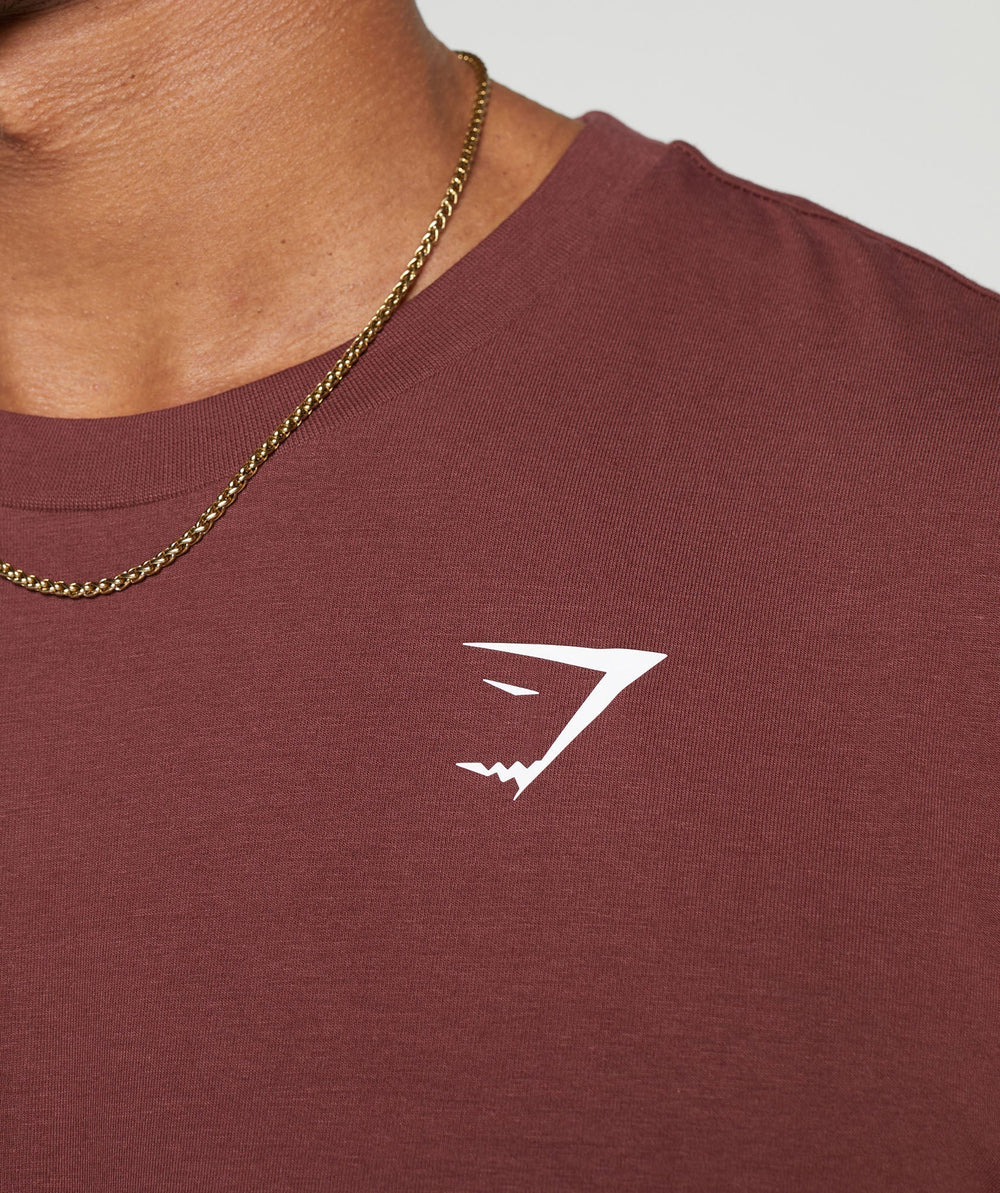 Gymshark Essential Oversized T-Shirt - Burgundy Brown