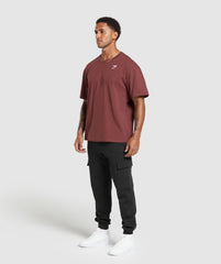 Gymshark Essential Oversized T-Shirt - Burgundy Brown