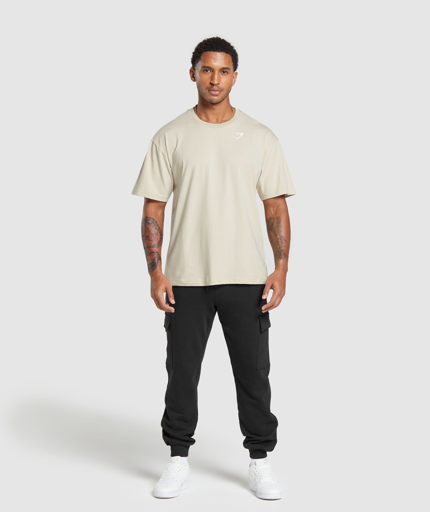 Gymshark Essential Oversized T-Shirt - Pebble Grey