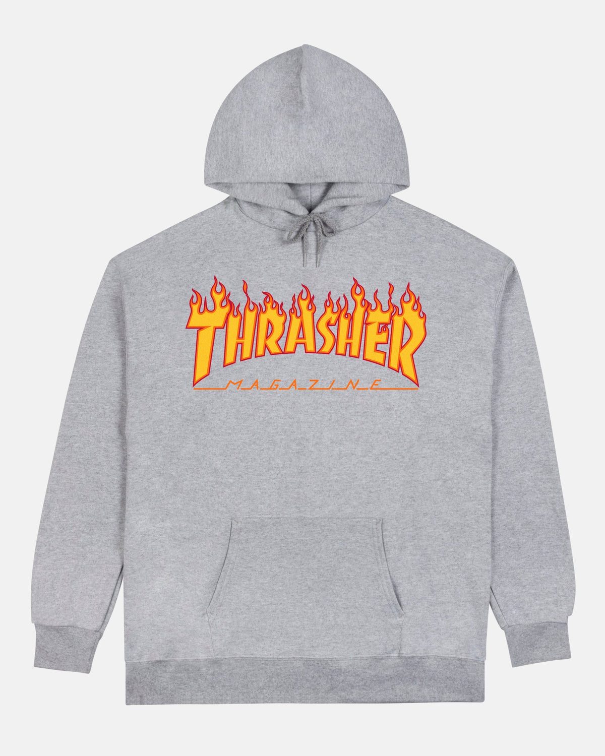 THRASHER FLAME - HOODIE - GREY