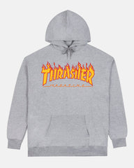 THRASHER FLAME - HOODIE - GREY