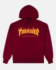 THRASHER FLAME - HOODIE - MAROON