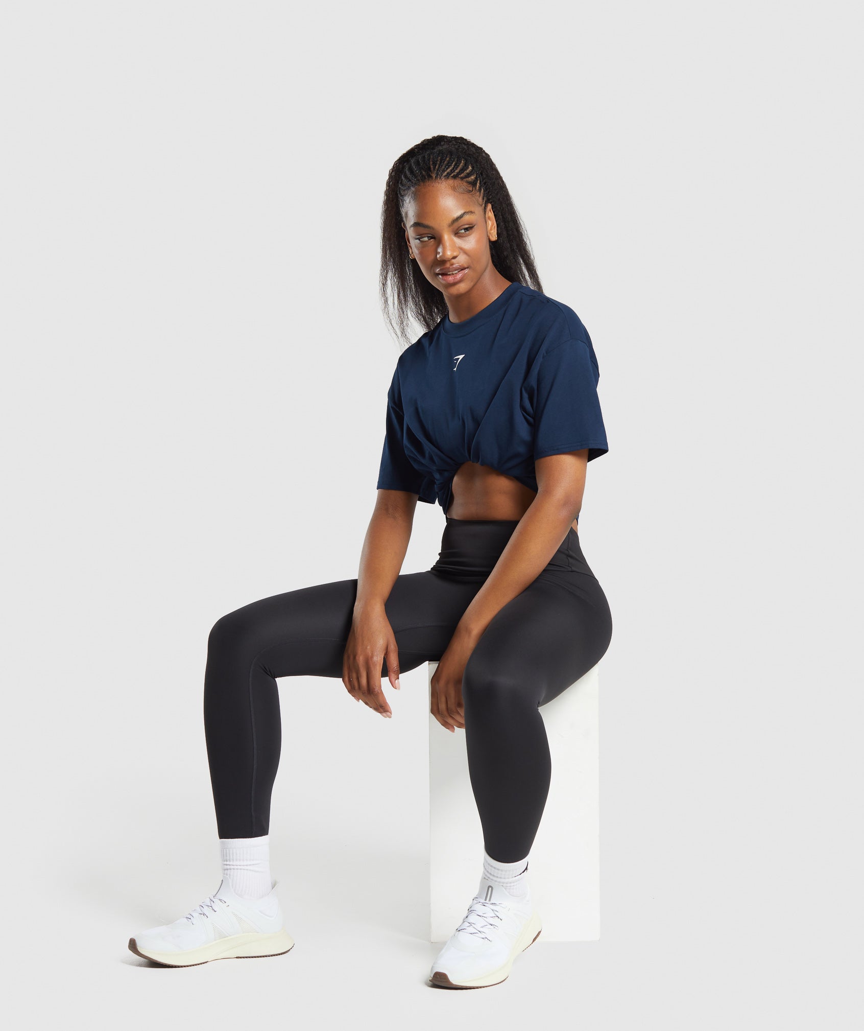 Gymshark Fraction Oversized T-Shirt - Navy