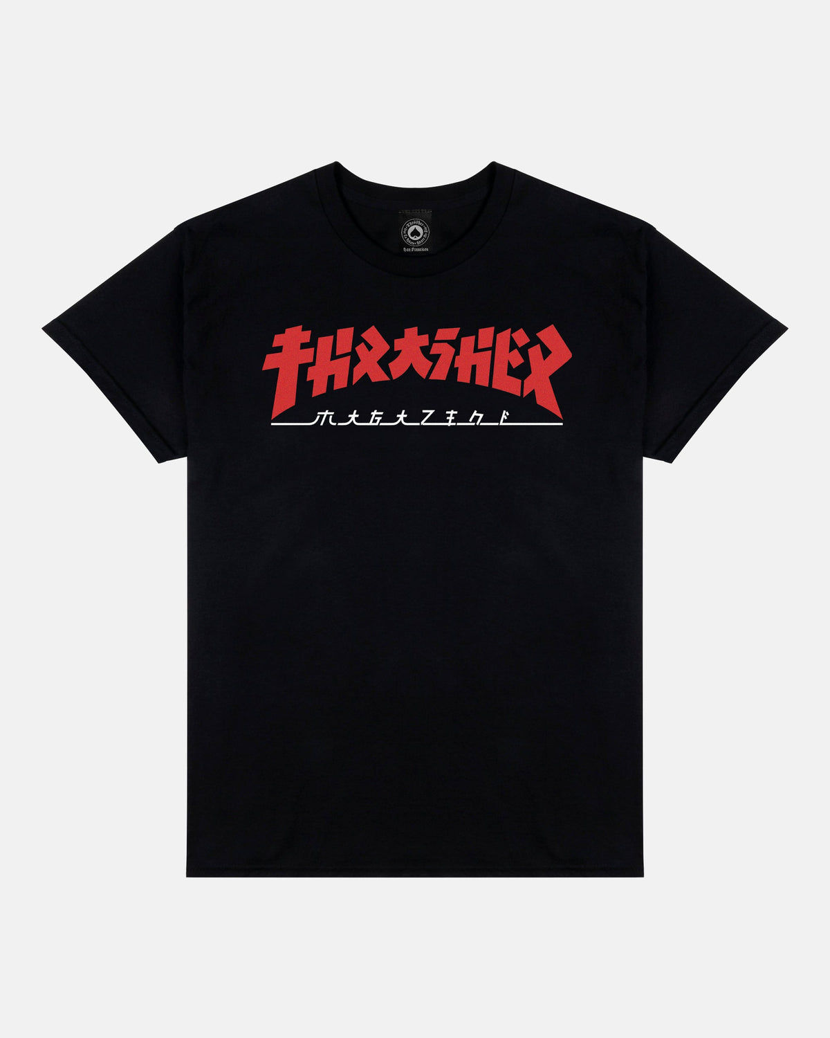 THRASHER Skate Mag Red Logo Black Short‑Sleeve T‑Shirt