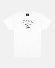 THRASHER Skate Character Graphic White Short‑Sleeve T‑Shirt