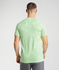 Gymshark Geo Seamless T-Shirt - Aloe Green/Tea Green
