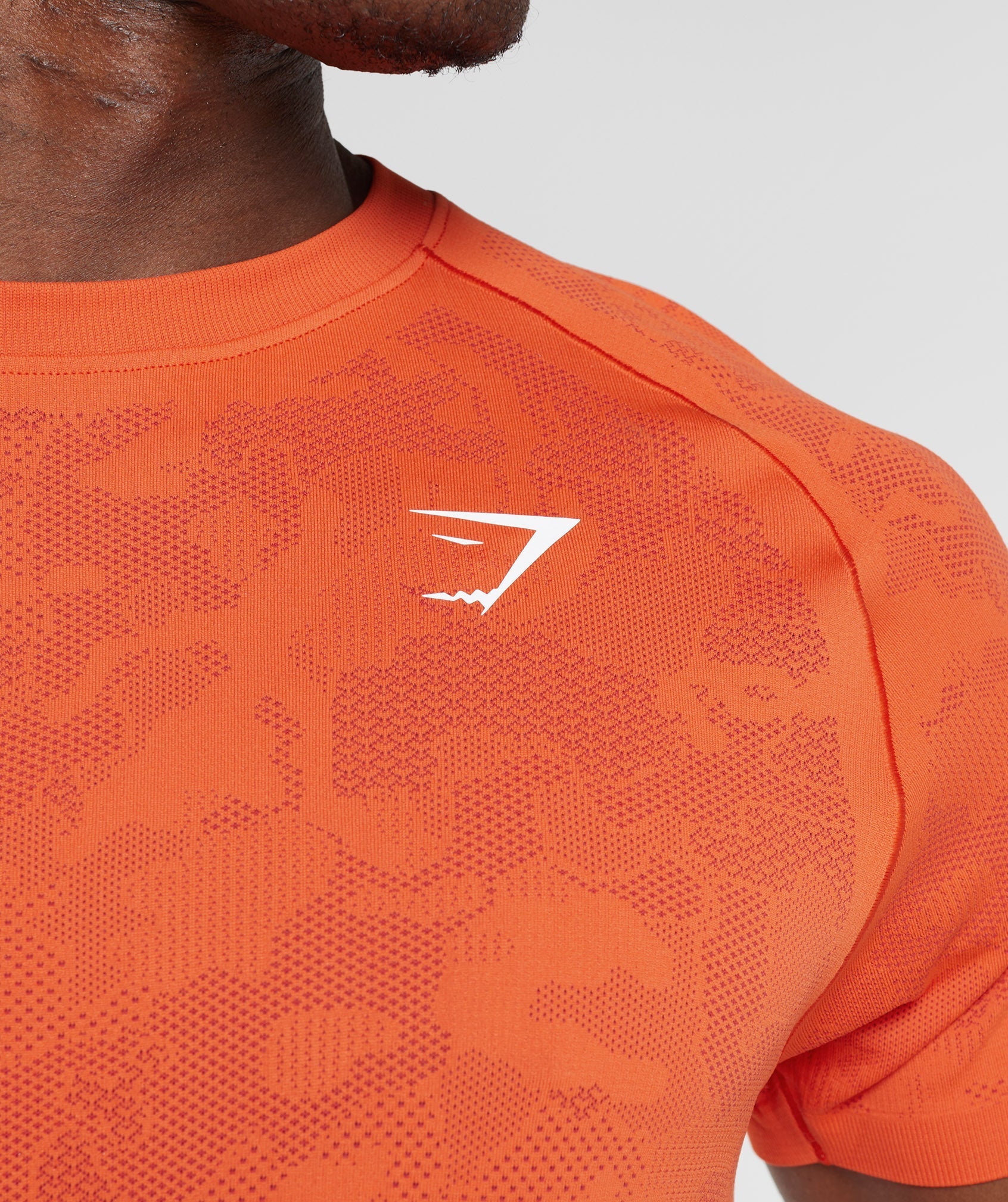 Gymshark Geo Seamless T-Shirt - Pepper Red/Salsa Red